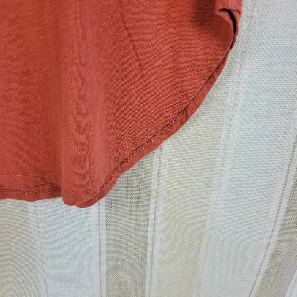 J. Crew Slub‎ Cotton Midi Tank Dress Orange Terracotta Size Large 100% Cotton